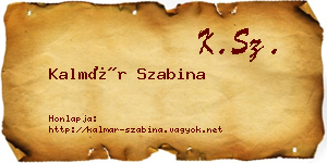 Kalmár Szabina névjegykártya