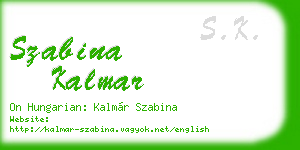 szabina kalmar business card