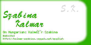 szabina kalmar business card